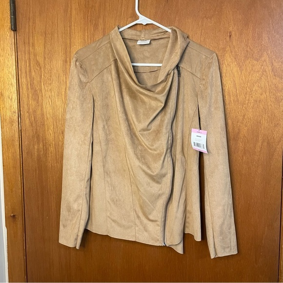 Mote woman’s small suede‎ like khaki blazer NWT - Picture 1 of 8